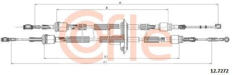 Трос, ступенчатая коробка передач COFLE 12.7272