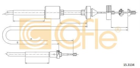 Трос зчеплення COFLE 15.3134 (фото 1)