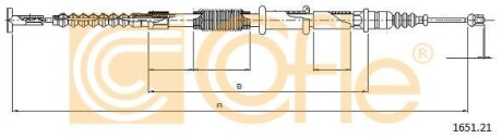 Трос ручного гальма COFLE 1651.21