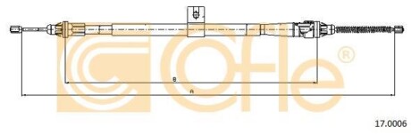 Трос, стояночная тормозная система COFLE 17.0006