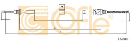 Трос, стояночная тормозная система COFLE 170008