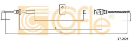 Трос ручного гальма COFLE 170009