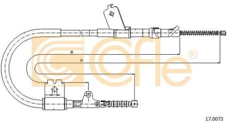 Трос, стояночная тормозная система COFLE 17.0073