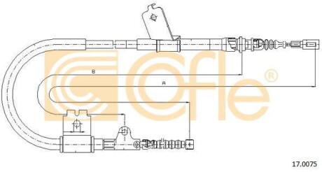 Трос, стояночная тормозная система COFLE 17.0075
