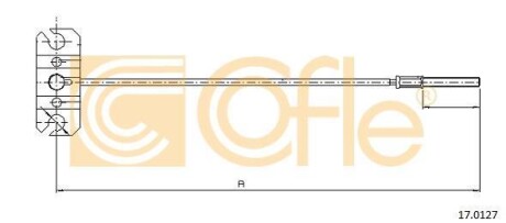 Трос ручного гальма COFLE 17.0127