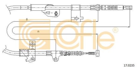 Трос ручного гальма COFLE 17.0235