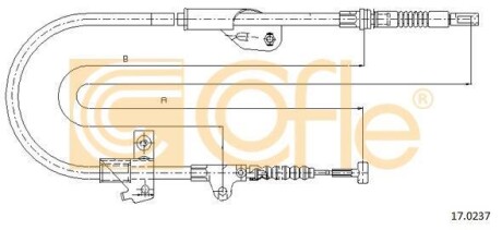 Трос, стояночная тормозная система COFLE 17.0237