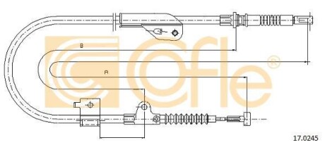 Трос ручного гальма COFLE 17.0245