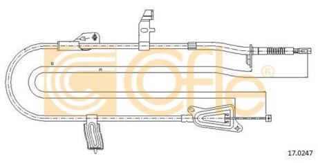 Трос ручного гальма COFLE 17.0247