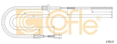 Трос зчеплення Iveco Daily/Fiat Ducato 85-99 COFLE 1702.9