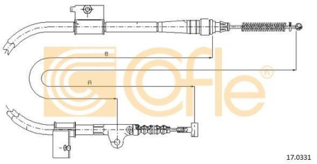 Трос ручника COFLE 17.0331