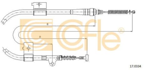 Трос ручника COFLE 17.0334