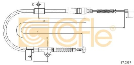 Трос ручного гальма COFLE 17.0337