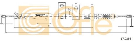 Трос ручного гальма COFLE 170366