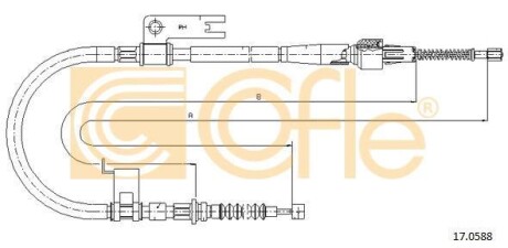 Трос ручного гальма COFLE 170588