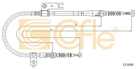 Трос ручного гальма COFLE 17.0595