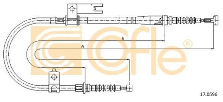 Трос, стояночная тормозная система COFLE 17.0596