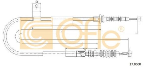 Трос ручного гальма COFLE 17.0600