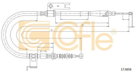 Трос ручного гальма COFLE 170658