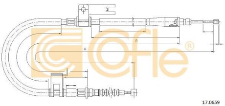 Трос ручного гальма COFLE 170659