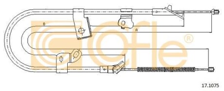 Трос, стояночная тормозная система COFLE 17.1075