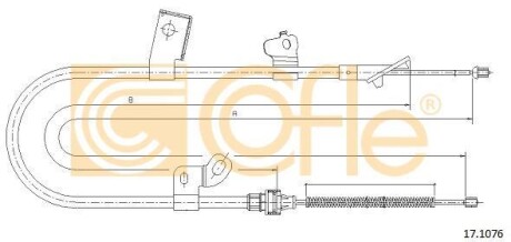 Трос, стояночная тормозная система COFLE 171076