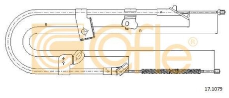 Трос ручного гальма COFLE 17.1079