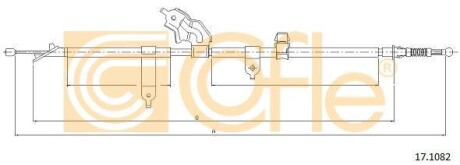 Трос, стояночная тормозная система COFLE 171082