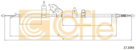 Трос, стояночная тормозная система COFLE 171083