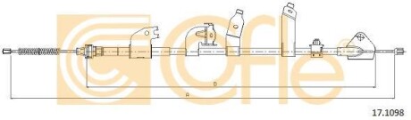 Трос, стояночная тормозная система COFLE 171098