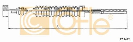 Трос ручного гальма COFLE 171412