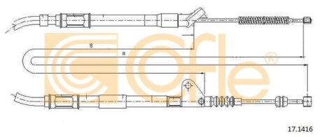 Трос, стояночная тормозная система COFLE 171416