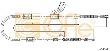 Трос ручного гальма COFLE 171418