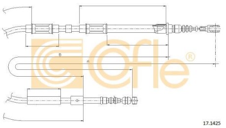 Трос, стояночная тормозная система COFLE 171425