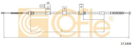Трос ручного гальма COFLE 171436