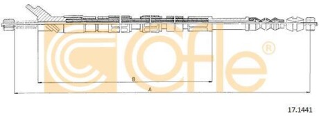 Трос, стояночная тормозная система COFLE 17.1441