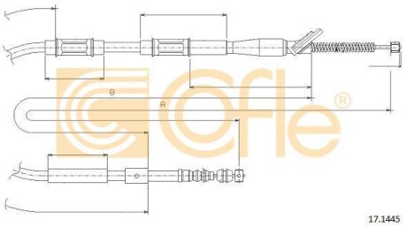 Трос ручного гальма COFLE 171445