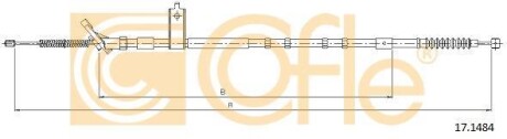Трос ручного гальма COFLE 17.1484
