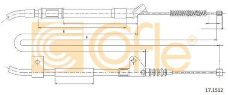 Трос ручного гальма COFLE 171512