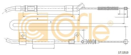 Трос ручного гальма COFLE 171513