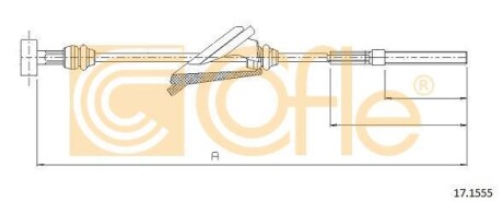 Трос ручного гальма COFLE 17.1555