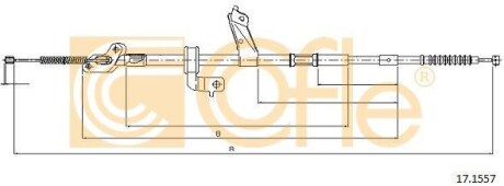 Трос, стояночная тормозная система COFLE 17.1557