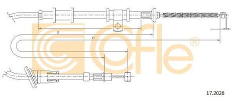 Трос, стояночная тормозная система COFLE 17.2026