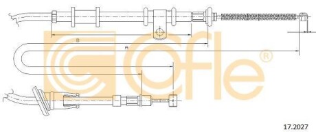 Трос, стояночная тормозная система COFLE 17.2027