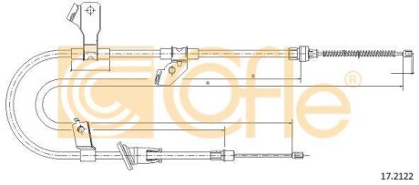 Трос ручного гальма зад. Л MITSUBISHI COLT 04- COFLE 172122