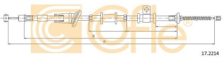 Трос ручного гальма COFLE 17.2214