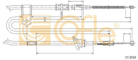 Трос, стояночная тормозная система COFLE 17.2510 (фото 1)