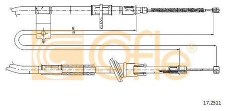 Трос ручного гальма COFLE 172511