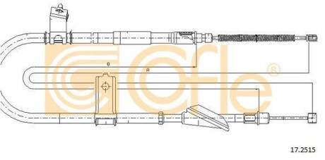 Трос ручного гальма COFLE 17.2515