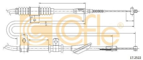 Трос, стояночная тормозная система COFLE 17.2522